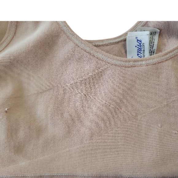 LEONISA Vintage Discontinued "Wireless Everyday Bra" Nude Compression Size L - Picture 8 of 8